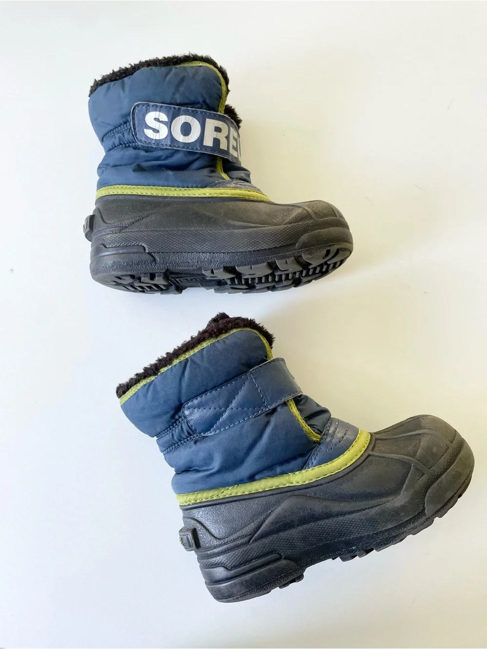 Sorel Snow Commander Snow Boots Navy Blue Green Black size 12C